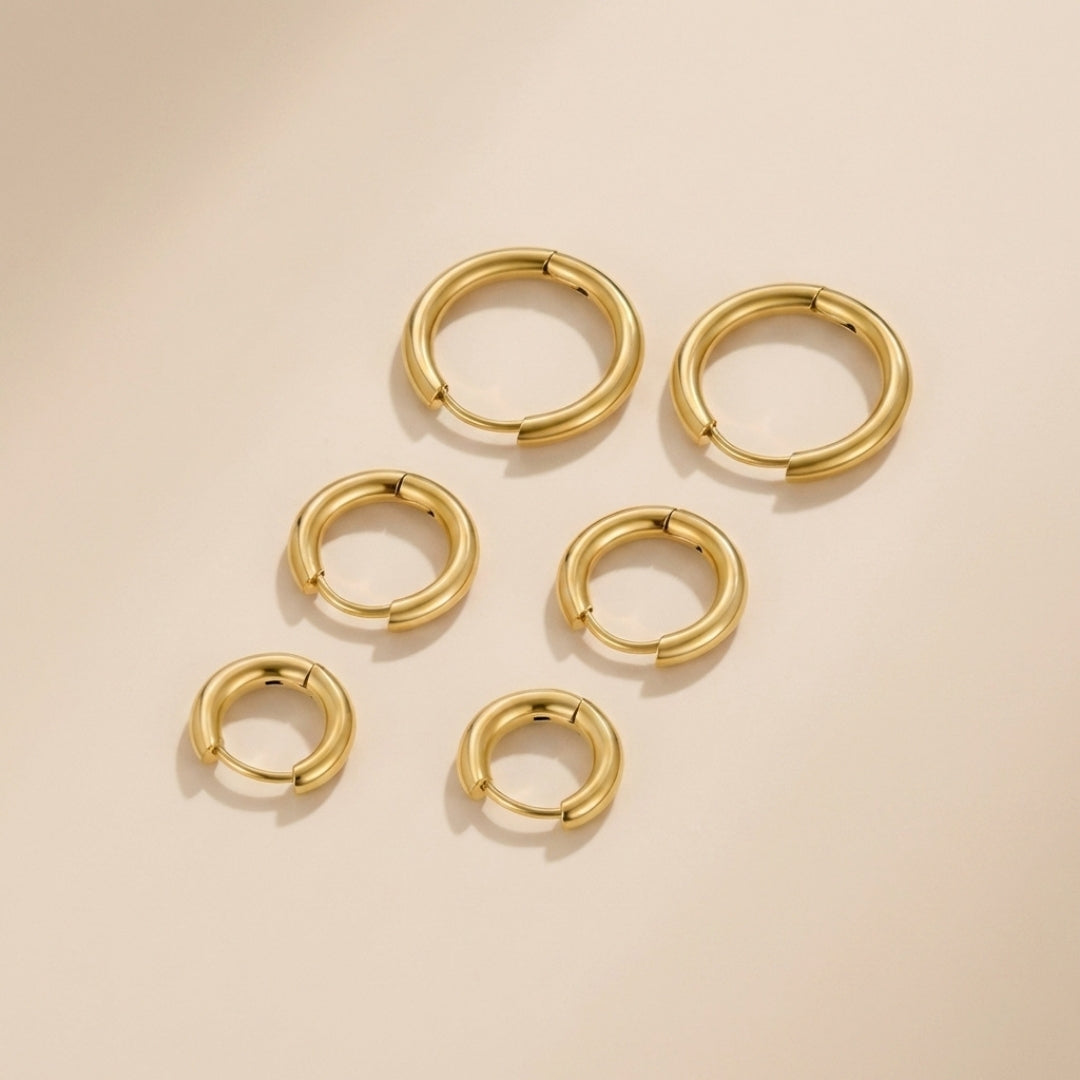 Gold Trio Mini Hoop Set