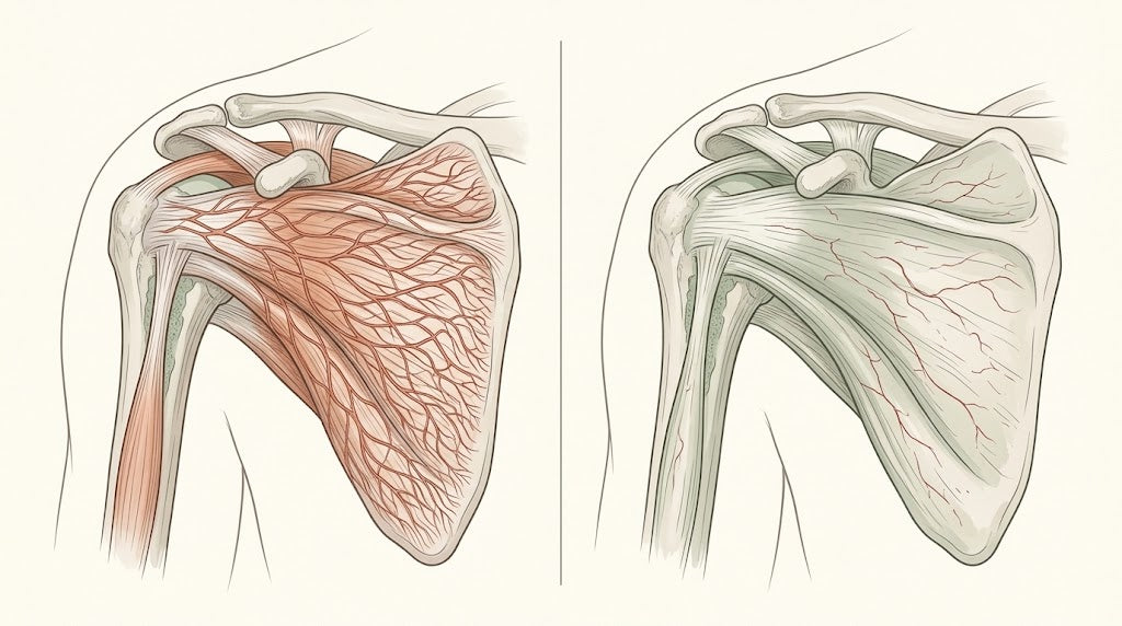 How blood flow to the rotator cuff dries up with age