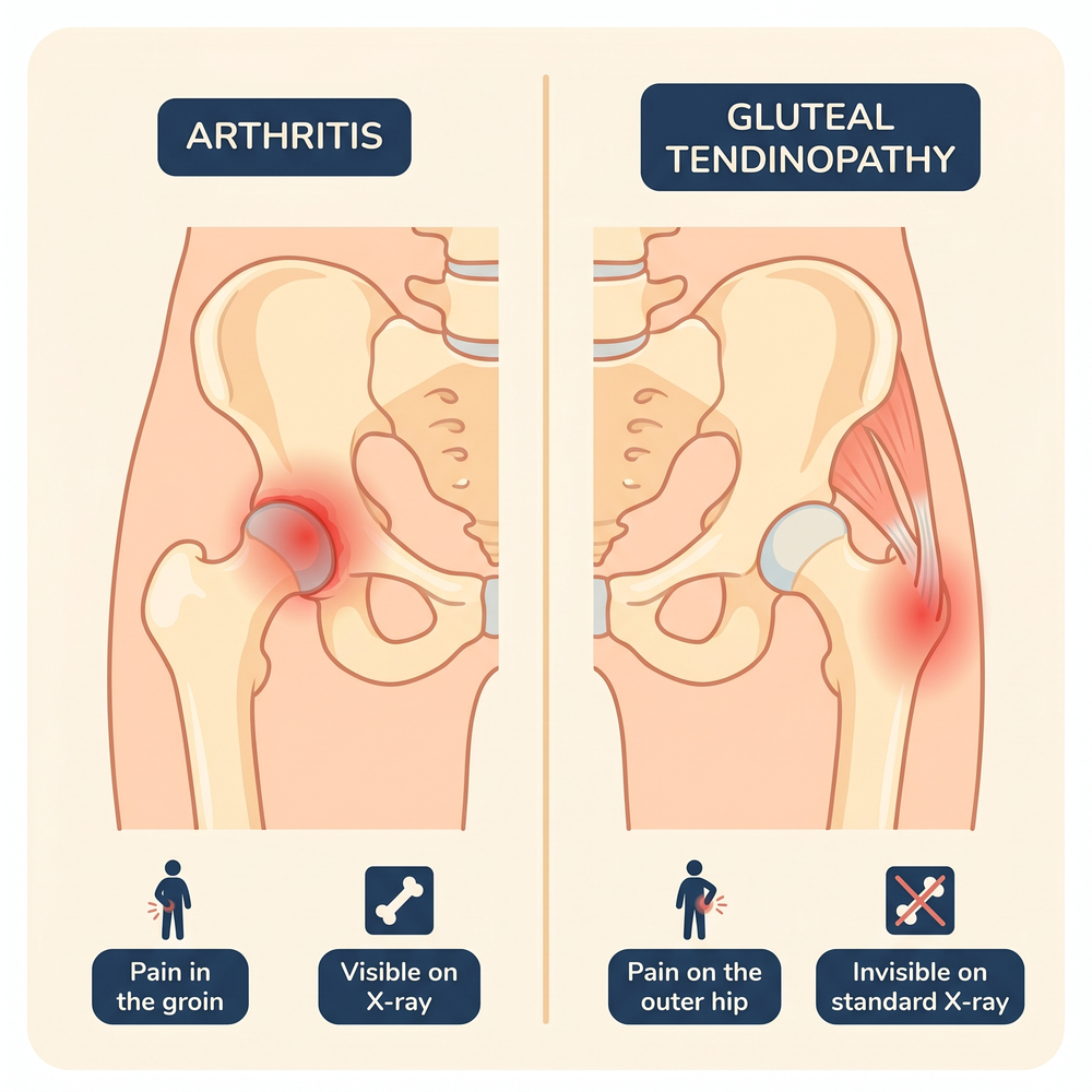 Gluteal tendinopathy diagram