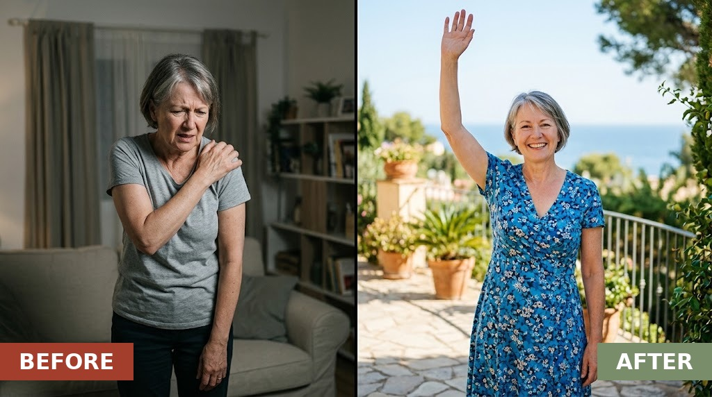 Before and after using Solva Shoulder